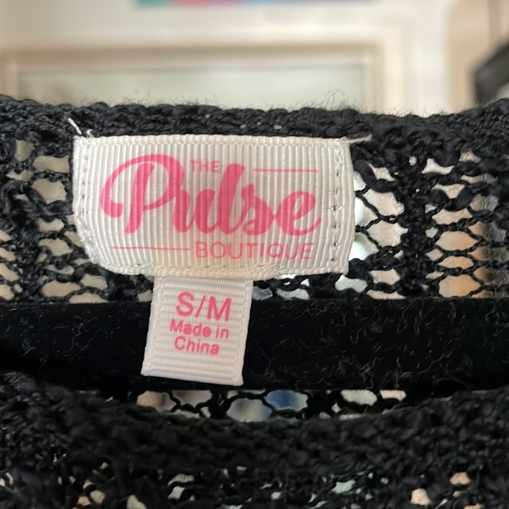Black Crochet Women’s Cover-Up - Picture 3 of 3